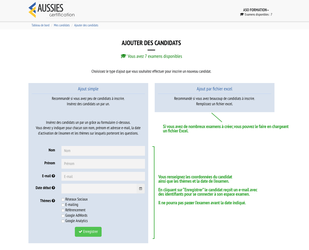 Espace organisme de formation